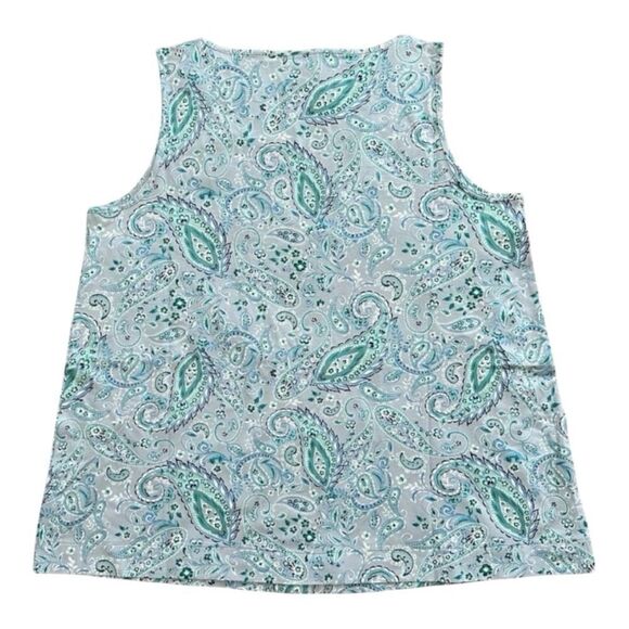 J. Jill Wearever A-Line Tank Top Paisley Women’s Size Small Chic Summer Style - Picture 2 of 8